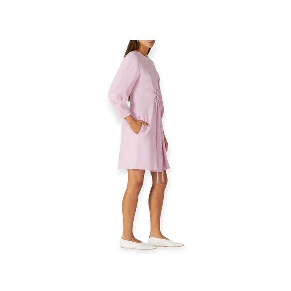 RTR Tibi Chalky Drape Corset longsleeve Dress Pink‎ - Picture 6 of 15